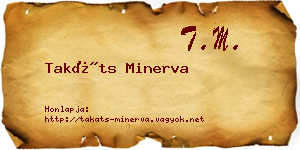 Takáts Minerva névjegykártya